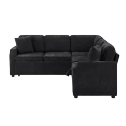 81.9" L-Shaped Sectional Sofa Bed, Chenille Upholstered Sofa With Pull-Out Sleeper & Hidden Storage - ModernLuxe 20 81.9" L-Shaped Sectional Sofa Bed, Chenille Upholstered Sofa With Pull-Out Sleeper & Hidden Storage - ModernLuxe -Luxe Furniture Sale GUEST 64321980 035e 44d3 92de 1db070fbb2b3