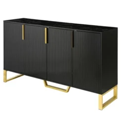 Modern Buffet Sideboard Cabinet With Metal Handles & Legs And Adjustable Shelves-ModernLuxe 18 Modern Buffet Sideboard Cabinet With Metal Handles & Legs And Adjustable Shelves-ModernLuxe -Luxe Furniture Sale GUEST 649fdb61 77cd 4901 9395 f6dc3858280c