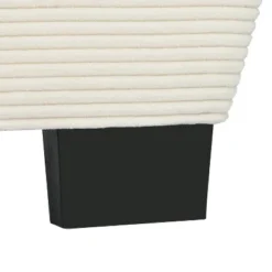 85.4"W Curved Sofa Couch, Corduroy Upholstered Wooden 3 Seater Sofa With 2 Throw Pillows 4S -ModernLuxe -Luxe Furniture Sale GUEST 6560b85f 1262 487a b66c f3af8a8c00e2