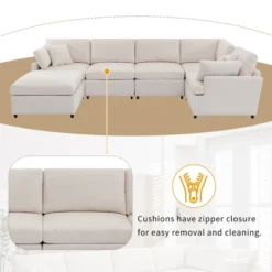 ModernLuxe 100" U-Shape 6-Seater Sectional Sofa with Removable Ottomans 20 ModernLuxe 100" U-Shape 6-Seater Sectional Sofa with Removable Ottomans -Luxe Furniture Sale GUEST 664d2214 104b 4f9e 8e66 a246ca104212