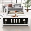 ModernLuxe Full Size Classic Car-Shaped Platform Bed with Decorative Wheels 2 ModernLuxe Full Size Classic Car-Shaped Platform Bed with Decorative Wheels -Luxe Furniture Sale GUEST 667cee12 4ad6 404e 8350 bff93f1c030d
