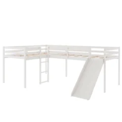 ModernLuxe L-Shaped Twin Size Loft Bed with Built-In Slide and Corner Ladder -Luxe Furniture Sale GUEST 66bfead8 8ea2 4fdc b807 a0a720d0c033