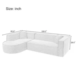 ModernLuxe 109" Upholstered Chenille Sectional Sofa with Curved Lounge 14 ModernLuxe 109" Upholstered Chenille Sectional Sofa with Curved Lounge -Luxe Furniture Sale GUEST 67b554bb a343 4764 ba40 fbed867e5878