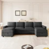 103.9"W Convertible U-Shaped Sectional Sofa With 2 Storage Chaises & 4 USB Ports For Living Room - ModernLuxe -Luxe Furniture Sale GUEST 680334d1 deb8 4bb8 aca0 0b00da4fd501