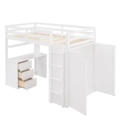 ModernLuxe Twin Loft Bed with Desk, Drawers, and Wardrobe -Luxe Furniture Sale GUEST 68288c46 de8e 459c b540 ac0ab0dcea05