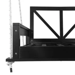 ModernLuxe Twin Size Acacia Wood Patio Swing Bed with 16.4ft Hemp Ropes -Luxe Furniture Sale GUEST 6862ed64 1dc7 4e81 b32f 4090763b80ed