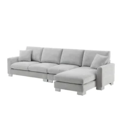 5-Seat L-Shaped Chenille Oversized Sectional Sofa Set With 2 Free Pillows, 4W-ModernLuxe -Luxe Furniture Sale GUEST 6885bf69 d6b7 45f4 9046 26bfba1db501