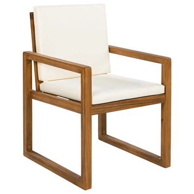 ModernLuxe 5-Piece Acacia Wood Outdoor Dining Set with 4 Armchairs & Round Table 11 ModernLuxe 5-Piece Acacia Wood Outdoor Dining Set with 4 Armchairs & Round Table - Image 10