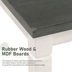 ModernLuxe 7-Piece Neoclassical Dining Table Set - Gray & White Wooden Furniture -Luxe Furniture Sale GUEST 690a769a e430 449c aa02 038e96d64d93