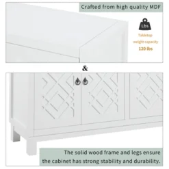 Classic Sideboard, 4 Door Buffet Cabinet With Pull Ring Handles-ModernLuxe 17 Classic Sideboard, 4 Door Buffet Cabinet With Pull Ring Handles-ModernLuxe -Luxe Furniture Sale GUEST 69cda6cf e0cf 4bdb 8c91 32d542701f3a