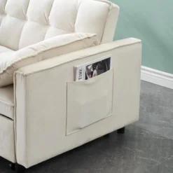 3-in-1 Velvet Convertible Sofa Bed With Adjustable Backrest, Pull Out Sleeper Loveseat With Side Pockets - ModernLuxe 14 3-in-1 Velvet Convertible Sofa Bed With Adjustable Backrest, Pull Out Sleeper Loveseat With Side Pockets - ModernLuxe -Luxe Furniture Sale GUEST 69dc0dde 6a35 414e 97bb 6597f4df2c2f