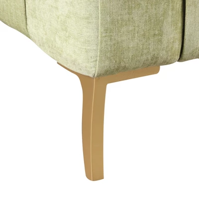 80.5" Modern Upholstered Sofa With Golden Metal Legs And 4 Pillows-ModernLuxe 16 80.5" Modern Upholstered Sofa With Golden Metal Legs And 4 Pillows-ModernLuxe - Image 14