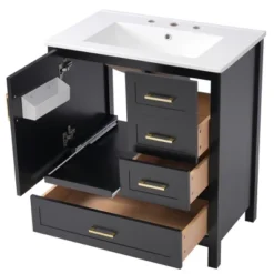 ModernLuxe 30" Bathroom Vanity with Ceramic Sink & Soft-Close Storage -Luxe Furniture Sale GUEST 6aa9c39e ba7a 4c04 a152 896da627d10c