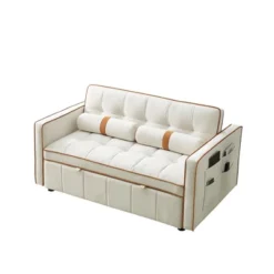 55.5" Pull Out Sleeper Sofa Bed, Upholstered Loveseat Sofa Couch With Side Pockets, Adjustable Backrest, And Lumbar Pillows-ModernLuxe 18 55.5" Pull Out Sleeper Sofa Bed, Upholstered Loveseat Sofa Couch With Side Pockets, Adjustable Backrest, And Lumbar Pillows-ModernLuxe -Luxe Furniture Sale GUEST 6adfd2d1 7c63 4be1 b9f2 599959f69fd5