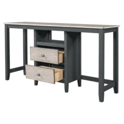 Rustic 3-Piece Counter Height Wood Dining Table Set With 2 Storage Drawers And 2 Stools-ModernLuxe 19 Rustic 3-Piece Counter Height Wood Dining Table Set With 2 Storage Drawers And 2 Stools-ModernLuxe -Luxe Furniture Sale GUEST 6aee633d 154e 4938 9fd1 0daab76d8183
