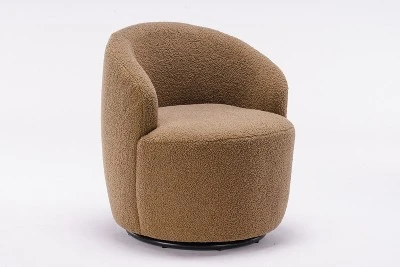 ModernLuxe 360° Swivel Accent Armchair - Modern Barrel Chair with Metal Base 6 ModernLuxe 360° Swivel Accent Armchair - Modern Barrel Chair with Metal Base - Image 4