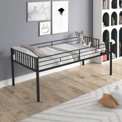 ModernLuxe Modern Metal Triple Bunk Bed - Convertible 3-in-1 Twin Design