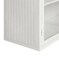 27.56" 3-Tier Storage Shelf Glass Door Wall Cabinet With Characteristic Woven Pattern - ModernLuxe 20 27.56" 3-Tier Storage Shelf Glass Door Wall Cabinet With Characteristic Woven Pattern - ModernLuxe -Luxe Furniture Sale GUEST 6b33dd1f 192a 406a a629 b245ccf27be8