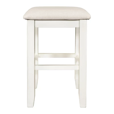 Rustic 3-Piece Counter Height Wood Dining Table Set With 2 Storage Drawers And 2 Stools-ModernLuxe 14 Rustic 3-Piece Counter Height Wood Dining Table Set With 2 Storage Drawers And 2 Stools-ModernLuxe - Image 12