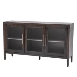 Modern Sideboard, Buffet Storage Cabinet With Tempered Glass Doors And Adjustable Shelves-ModernLuxe -Luxe Furniture Sale GUEST 6bd736d2 5d6a 44b6 aded 2098bbd714e1
