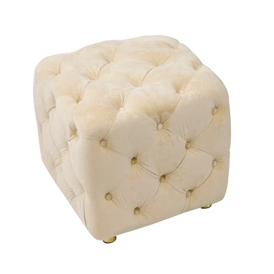 Modern Velvet Upholstered Ottoman - ModernLuxe 8 Modern Velvet Upholstered Ottoman - ModernLuxe - Image 6