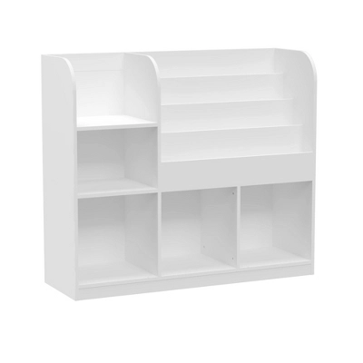 ModernLuxe Kids Bookcase and Toy Organizer with 3 Fabric Drawers - White 11 ModernLuxe Kids Bookcase and Toy Organizer with 3 Fabric Drawers - White - Image 9