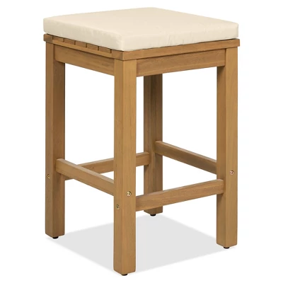 ModernLuxe 5-Piece Acacia Wood Outdoor Bar Set with Cushions 13 ModernLuxe 5-Piece Acacia Wood Outdoor Bar Set with Cushions - Image 11