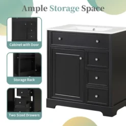 ModernLuxe 30-Inch Bathroom Vanity with Integrated Ceramic Sink Top and 2 Drawers 16 ModernLuxe 30-Inch Bathroom Vanity with Integrated Ceramic Sink Top and 2 Drawers -Luxe Furniture Sale GUEST 6e820e87 637b 4e4c 937d 5b25d51c3a43