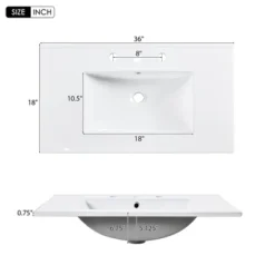 36'' Retro Bathroom Vanity With Ceramic Sink, Solid Wood Frame Freestanding Storage Cabinet With Soft-Close Doors & Drawers - ModernLuxe 15 36'' Retro Bathroom Vanity With Ceramic Sink, Solid Wood Frame Freestanding Storage Cabinet With Soft-Close Doors & Drawers - ModernLuxe -Luxe Furniture Sale GUEST 6ed2404a cd07 4d11 b119 b9c12b79e456