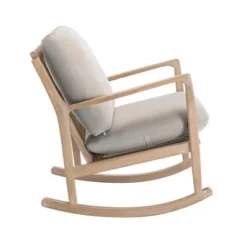 Solid Wood Rocking Chair Upholstered In Linen Fabric, Beige - ModernLuxe 14 Solid Wood Rocking Chair Upholstered In Linen Fabric, Beige - ModernLuxe -Luxe Furniture Sale GUEST 6ede3c40 ce47 4e29 84b5 1c9c0db23fd1