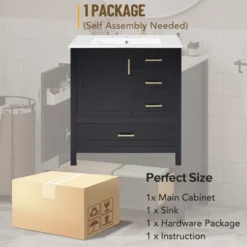 ModernLuxe 30" Bathroom Vanity with Ceramic Sink & Soft-Close Storage -Luxe Furniture Sale GUEST 6f4adbee 3656 4436 a8ad 8d6da05d6e33