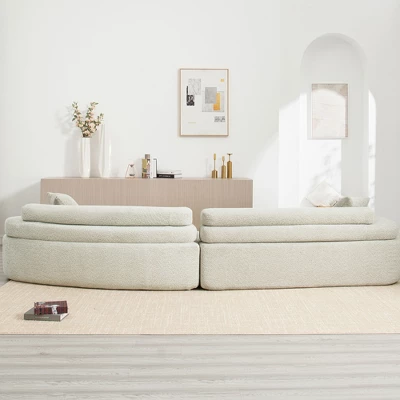 ModernLuxe 139" 4-Seater Sectional Sofa Bed with ARC Armrests 5 ModernLuxe 139" 4-Seater Sectional Sofa Bed with ARC Armrests - Image 3