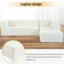 ModernLuxe 112.2"W Minimalist L-Shaped Modular Sofa Set in Chenille 22 ModernLuxe 112.2"W Minimalist L-Shaped Modular Sofa Set in Chenille -Luxe Furniture Sale GUEST 710b6a35 17d9 4b74 a7d1 f127e783a35e