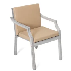 ModernLuxe 6-Person Outdoor Wooden Dining Set with Umbrella Hole & Cushions - Antique Gray -Luxe Furniture Sale GUEST 7212c425 3411 44f4 bd6d 40555185e600