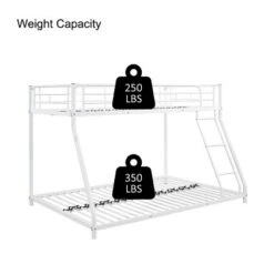 ModernLuxe Twin Over Full Metal Bunk Bed - Space-Saving Design with Ladder 16 ModernLuxe Twin Over Full Metal Bunk Bed - Space-Saving Design with Ladder -Luxe Furniture Sale GUEST 72910edb 900e 477c bd17 addf13665989