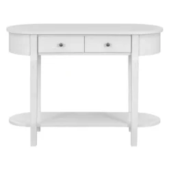 Elegant Retro Console Table With Curved Design And Smooth Glaze For Entryways, Living Rooms And Hallways - ModernLuxe 22 Elegant Retro Console Table With Curved Design And Smooth Glaze For Entryways, Living Rooms And Hallways - ModernLuxe -Luxe Furniture Sale GUEST 72aecf02 ed04 4fcb 862a 2be5b5066f13
