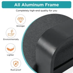 ModernLuxe 3-Piece Gray Aluminum Outdoor Conversation Set with Ultra-Thick Cushions -Luxe Furniture Sale GUEST 72ec274f c3b6 4d74 abb3 e3dea8775353