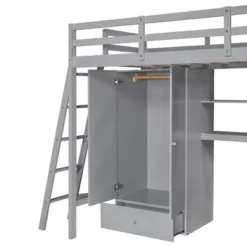 ModernLuxe Twin Size Loft Bed with Wardrobe, Integrated Desk, and 7 Drawers -Luxe Furniture Sale GUEST 7378c324 e6d2 4659 83c8 3ab9aa59002d