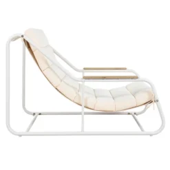 ModernLuxe 3-Piece Outdoor Patio Chaise Lounge Chair Set with Acacia Side Table -Luxe Furniture Sale GUEST 73d87429 ee68 49e1 9c24 4f05ab5c25ff