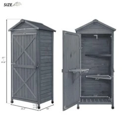 ModernLuxe Fir Wood Outdoor Storage Shed with Folding Workstation -Luxe Furniture Sale GUEST 744aa3f2 bdf7 4b28 a71f d84209a2f2cb