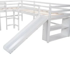 ModernLuxe Twin Size L-Shaped Loft Bed with Slide and Movable Two-Tier Shelves 21 ModernLuxe Twin Size L-Shaped Loft Bed with Slide and Movable Two-Tier Shelves -Luxe Furniture Sale GUEST 758ff2de 27b8 4192 8106 3dec6506dcb5