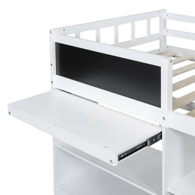 ModernLuxe Twin Size Low Loft Bed with Integrated Desk and Drawers 11 ModernLuxe Twin Size Low Loft Bed with Integrated Desk and Drawers - Image 9