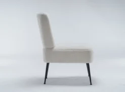 Tufted Back Teddy Fabric Slipper Chair Accent Chair-ModernLuxe -Luxe Furniture Sale GUEST 76284ee8 f30b 4f65 9a04 a61ab86667d9