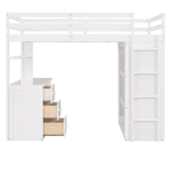 ModernLuxe Twin Loft Bed with Desk, Drawers, and Wardrobe -Luxe Furniture Sale GUEST 76643b16 3e75 4a7b 8838 e4261fb512cc