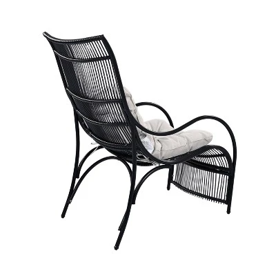 ModernLuxe 3-Piece Wicker Patio Furniture Set with Lounge Chair & Ottoman 8 ModernLuxe 3-Piece Wicker Patio Furniture Set with Lounge Chair & Ottoman - Image 6