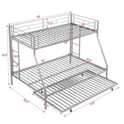 ModernLuxe Twin Over Full Steel Bunk Bed with Twin Size Trundle and Dual Ladders 15 ModernLuxe Twin Over Full Steel Bunk Bed with Twin Size Trundle and Dual Ladders -Luxe Furniture Sale GUEST 77554a36 521f 4f07 8289 f879426f5283