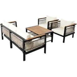 ModernLuxe 4-Piece Outdoor Sectional Sofa Set with Acacia Wood & Coffee Table 28 ModernLuxe 4-Piece Outdoor Sectional Sofa Set with Acacia Wood & Coffee Table -Luxe Furniture Sale GUEST 77b80cb4 7f59 4553 959c 58d1f3f7fe58