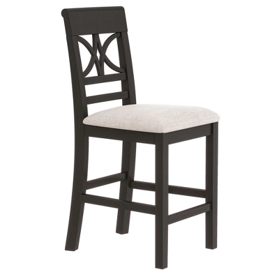 ModernLuxe 6-Piece Rustic Wood Counter Height Dining Set with Storage Shelf, 4 Chairs & Bench 9 ModernLuxe 6-Piece Rustic Wood Counter Height Dining Set with Storage Shelf, 4 Chairs & Bench - Image 7