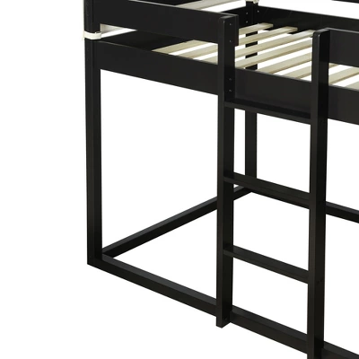 ModernLuxe Wood Twin Over Twin Bunk Bed with Play Tent and House Frame 10 ModernLuxe Wood Twin Over Twin Bunk Bed with Play Tent and House Frame - Image 8