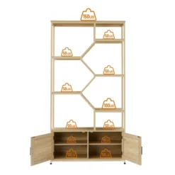 7-Tier Rattan Storage Bookshelf With 2 Doors, Natural – ModernLuxe 15 7-Tier Rattan Storage Bookshelf With 2 Doors, Natural – ModernLuxe -Luxe Furniture Sale GUEST 7977c03c 89cd 4124 8cb9 e15a6bad111c